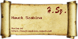 Hauck Szabina névjegykártya