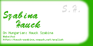 szabina hauck business card